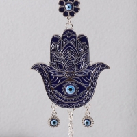 Подвеска от сглаза "Рука Фатимы с лотосом" 9х22 см Подвеска от сглаза "Рука Фатимы с лотосом" 9х22 см