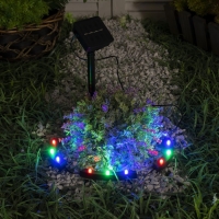 Садовый светильник на солнечной батарее &laquo;Обруч&raquo;, 9 LED, свечение мульти