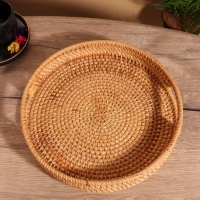 Поднос круглый 30х5 см, ротанг