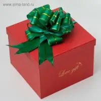 Бант - шар №4.5 три золотых полосы, зеленый