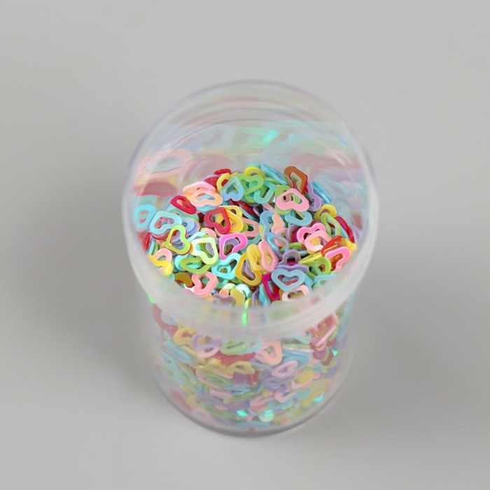 Блестки в баночке Блестки в баночке "Звёздочки" 12 шт, сердечки