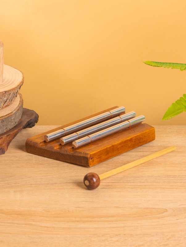 Сувенирный музыкальный инструмент "Ксилофон" махагон, алюминий, 18х9х3 см