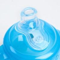 Поильник - непроливайка детский с мягким носиком &laquo;Мишка принц&raquo;, 250 мл., с ручками, цвет голубой