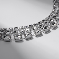 Чокер-колье &laquo;Сияние&raquo; трио на увеличение, цвет белый в серебре, 36 см