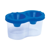 Стакан - непроливайка для рисования двойной Calligrata, 150 мл &times;2, с держателем для кистей, МИКС