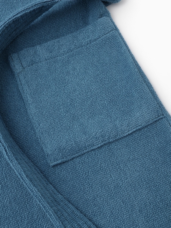 Халат детский Экономь и Я, цв. морская волна, р-р 32, 100% хл, 340 г/м2