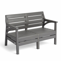 Набор садовой мебели "Евпатория" 4 предмета: 2 кресла, стол, диван 2-х местный, цвет серый