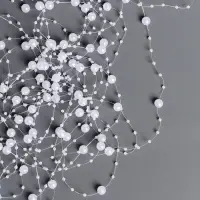 Гирлянда для декора из бусин, жемчужный