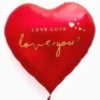 Воздушный шар фольгированный 63" &laquo;Сердце, красное"