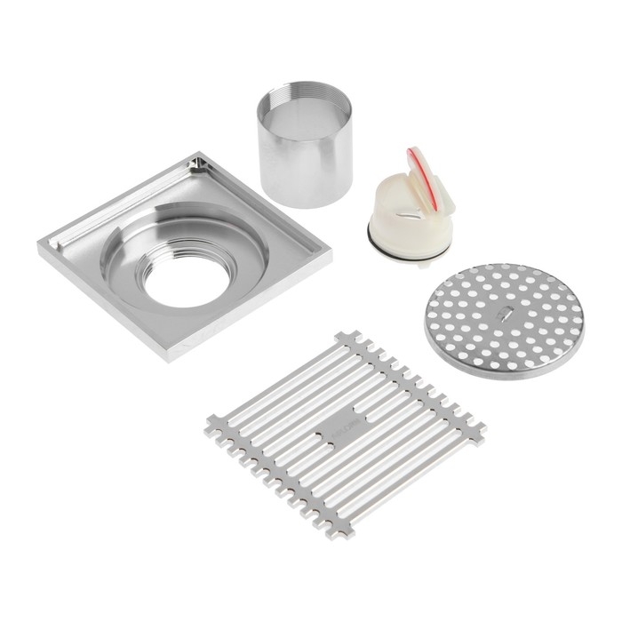 Трап AFLORN AF10610-10, d=50 мм, вертикальный, 100х100 мм, латунь, хром Трап AFLORN AF10610-10, d=50 мм, вертикальный, 100х100 мм, латунь, хром