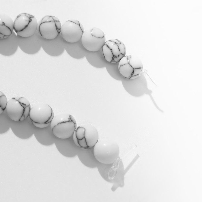 Бусины на нити шар №8 &laquo;Кахолонг&raquo;, 47 бусин