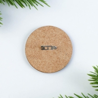 Подарочный набор новогодний, блокнот,карандаши ч/г 2 шт и значок &laquo;Котик&raquo;