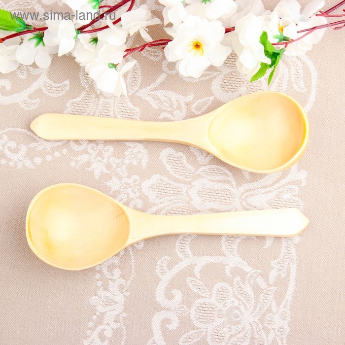 Ложка салатная, покрытая лаком, 6&times;21 см