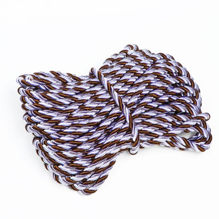 Шнур витой декоративный 12 мм без тесьмы №21.2, 25 м