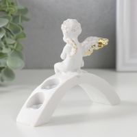 Подсвечник полистоун на 4 свечи "Молитва ангела" d-1,2 см 10,2х13,6х5 см