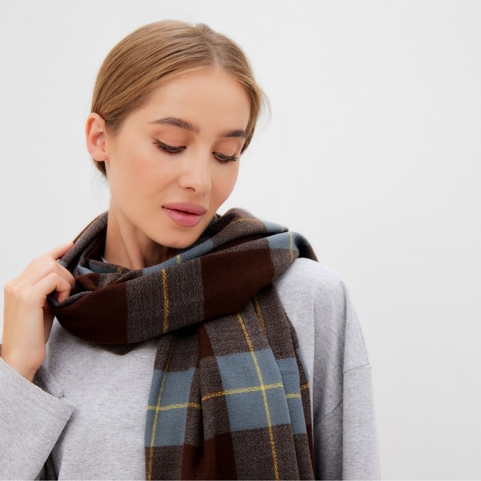 Шарф зимний с кистями MINAKU 65*180 + 3 см клетка Шарф зимний с кистями MINAKU 65*180 + 3 см клетка