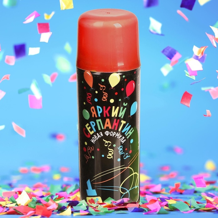 Спрей для новогоднего декора &laquo;Серпантин&raquo;, 250 мл, цвет красный, на новый год