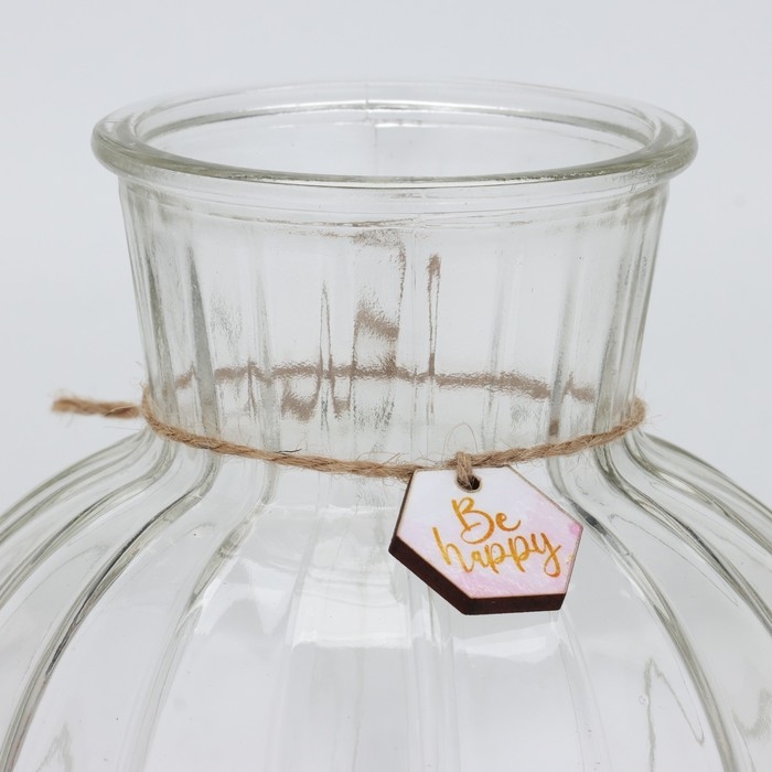 Ваза для цветов &laquo;Be happy&raquo;, 19,5 х 15 см.