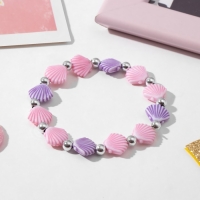 Браслет детский &laquo;Выбражулька&raquo; ракушка, цвет розово-фиолетовый