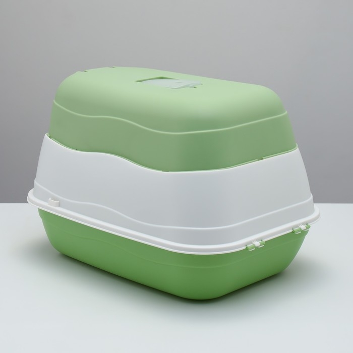 Туалет закрытый 2-в-1 со съёмным верхом 34 х 50 х 33 см, зелёный