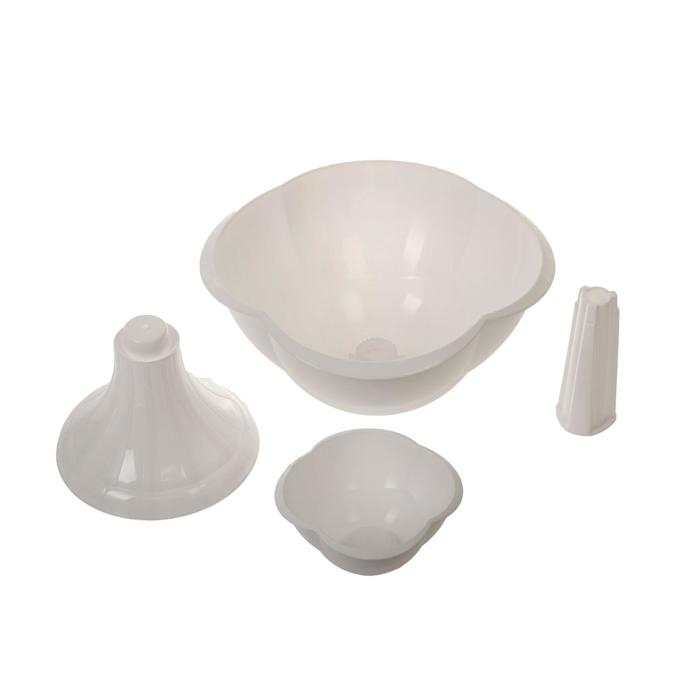 Клумба пластиковая, 2 яруса, d = 27&ndash;55 см, h = 60 см, белая, &laquo;Водопад&raquo;