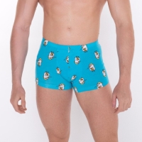 Трусы мужские боксеры &laquo;Гуси&raquo;, цвет голубой, размер 54 (XXL)