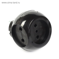 Тройник электрический REXANT "Шар", 6 А, без з/к, черный