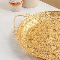 Поднос &laquo;Ренессанс&raquo;, 35&times;30,5&times;3,5 см, цвет золотой