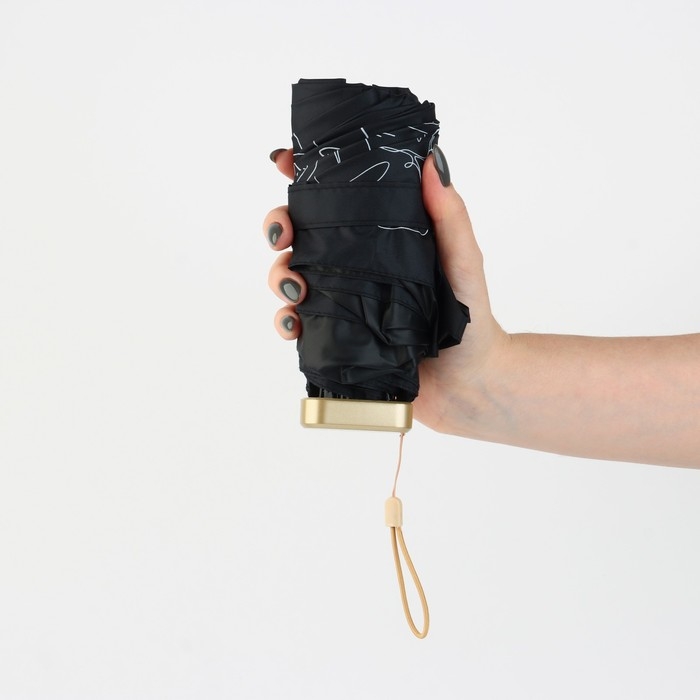 Зонт женский &laquo;Тропические листья&raquo;, 6 спиц, складывается в размер телефона.