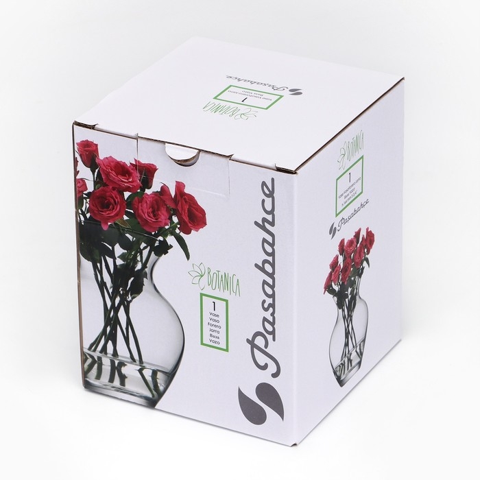 Ваза для цветов &laquo;Цветы&raquo; стеклянная, прозрачная, 14,4 см, 700 мл.