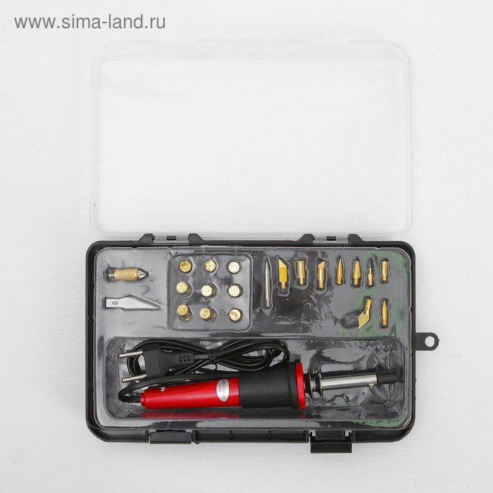 Набор для выжигания с фигурными насадками &laquo;Профи&raquo; , в футляре