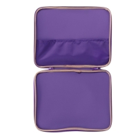 Папка с ручками текстильная А4, 360 х 270 х 20 мм, "Офис" 1Ш421, внутренний карман, фиолетовая