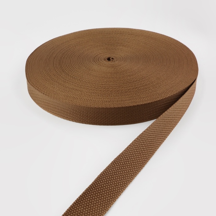 Стропа ременная, 25 мм, 50 &plusmn; 1 м, плотность 7,5 гр/м, цвет коричневый №29-1