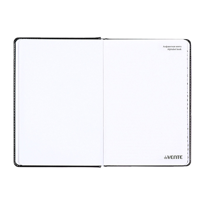 Телефонная книга А5, 64 листа deVENTE. Bravo, твердая обложка из искусственной кожи с поролоном, блок 70 г/м2, чёрный