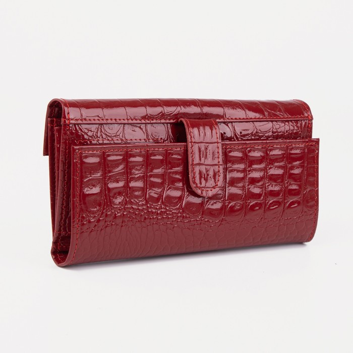 Кошелёк женский на кнопке, цвет красный Кошелёк женский на кнопке, цвет красный