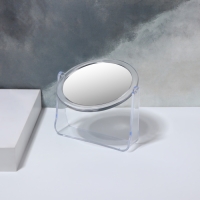 Зеркало настольное «Круг», d зеркальной поверхности 10,8 см, цвет прозрачный Зеркало настольное «Круг», d зеркальной поверхности 10,8 см, цвет прозрачный