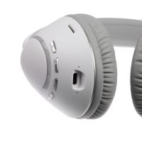 Наушники AKZ K53, беспроводные, полноразмерные, микрофон, подсветка RGB, белые