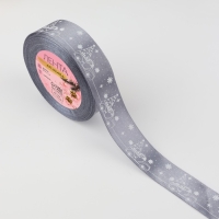 Новый год! Лента атласная &laquo;Машина с ёлкой&raquo;, 25 мм, 23 &plusmn; 1 м, цвет тёмно-серый №189