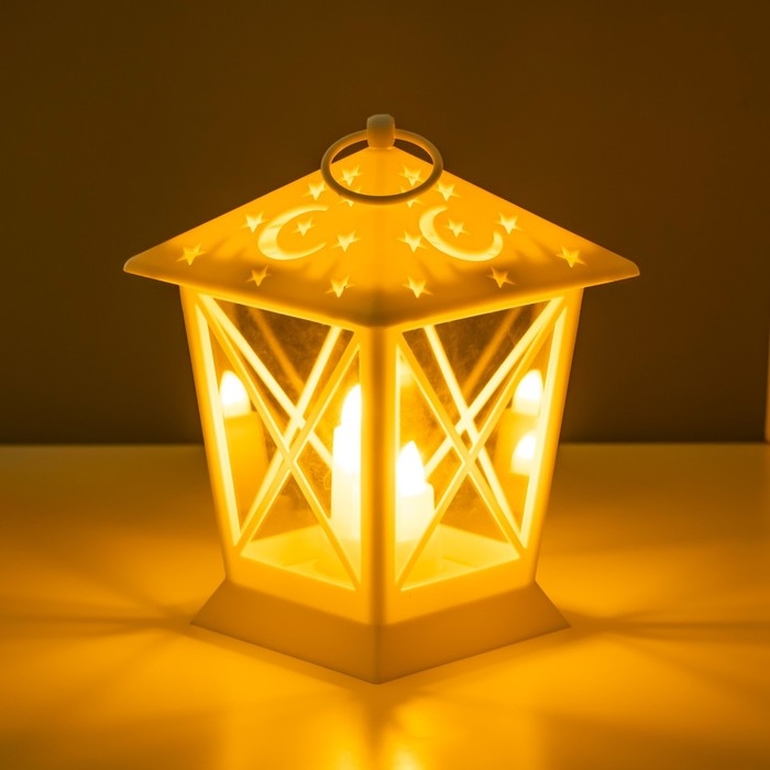 Ночник Ночник "Ночка" LED от батареек белый 11,5х11,5х16,5 см RISALUX