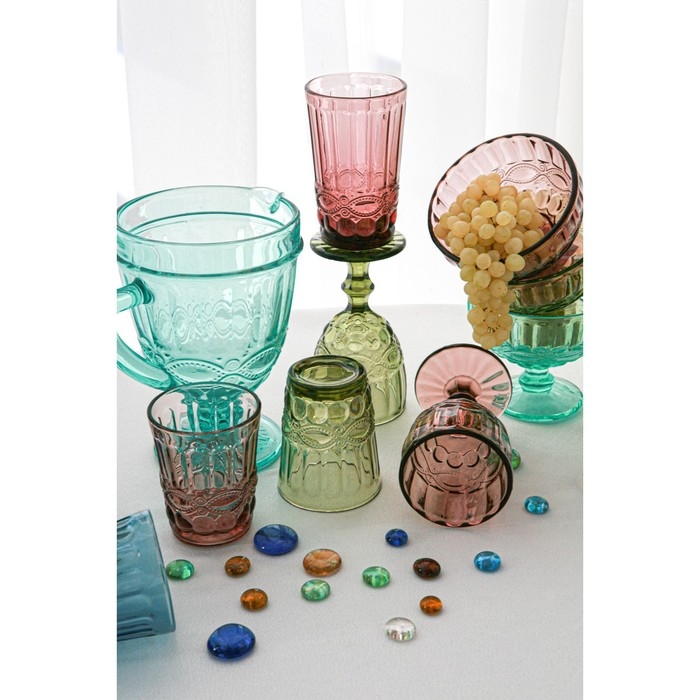 Стакан стеклянный Magistro &laquo;Ла-Манш&raquo;, 220 мл, цвет зелёный