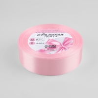 Лента атласная, 25 мм &times; 23 &plusmn; 1 м, цвет пастельно-розовый №43