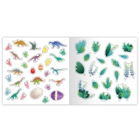 Раскраска по номерам с наклейками &laquo;Эра динозавров&raquo;, 16 стр.