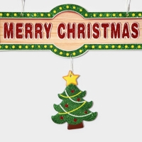 Декоративное украшение (подвеска) "Дед мороз с друзьями" 49,5х39,5 см