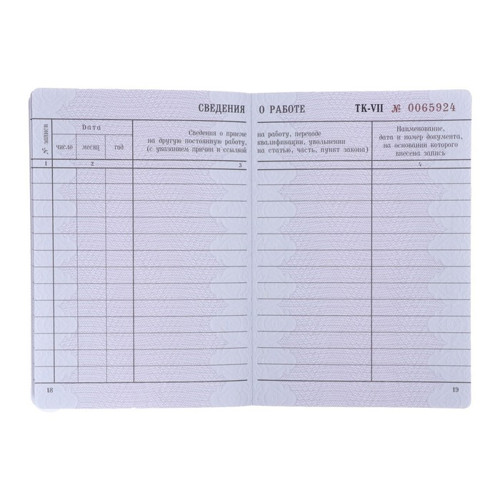 Бланк Бланк "Трудовая книжка" без голограммы