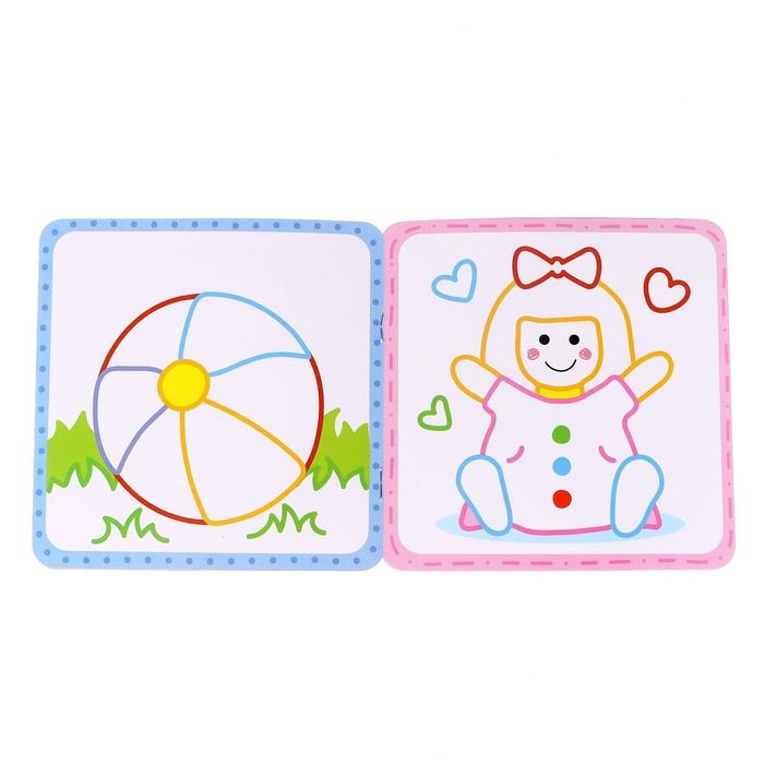 Многоразовая раскраска &laquo;Игрушки&raquo;, с маркерами, 12 стр.