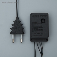 Гирлянда &laquo;Нить&raquo; 5 м, IP20, тёмная нить, 50 LED, свечение красное, 8 режимов, 220 В