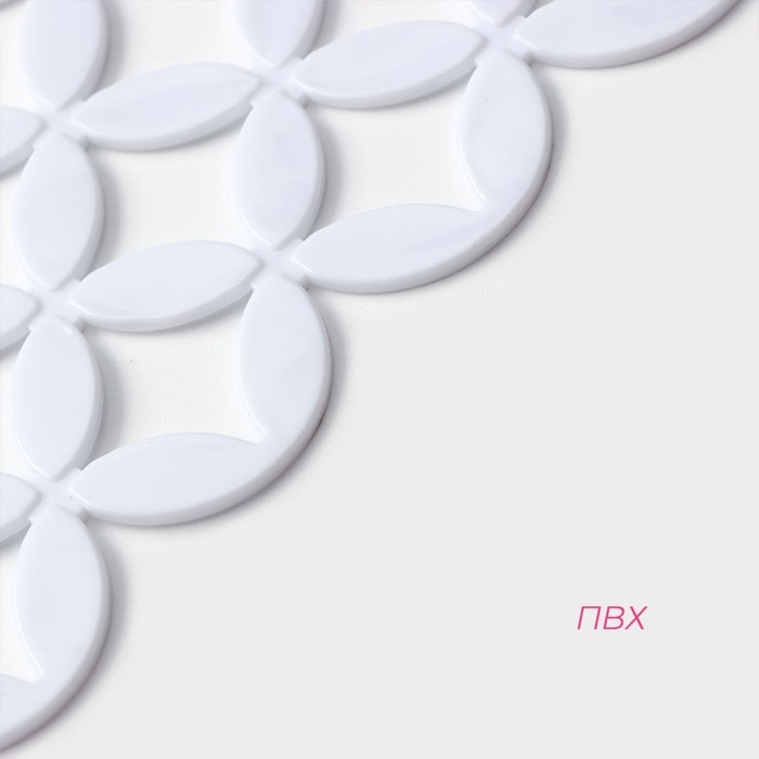 Коврик в раковину Доляна &laquo;Кико&raquo;, 24&times;30 см, цвет белый