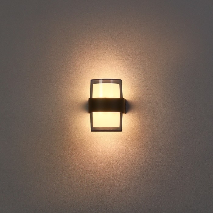 Светильник фасадный &laquo;Гранд двойной&raquo;, FSD-081, 10 Вт, 3000К, IP65, 220 В, металл, черный