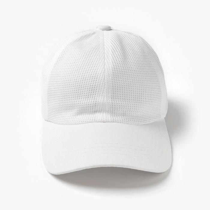 Кепка "Бейсболка" детская, цвет белый, размер 52-54