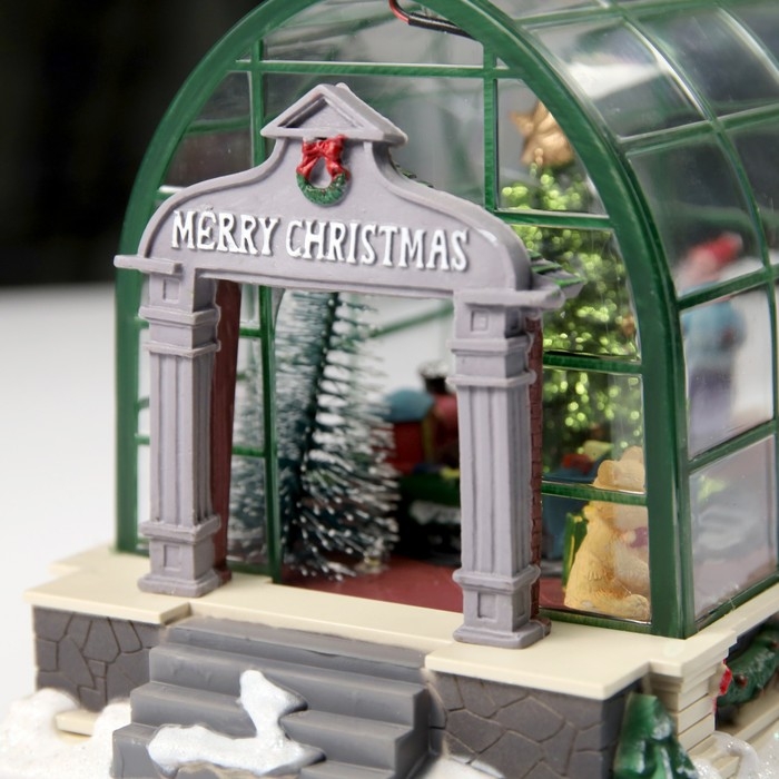 Светодиодная фигура &laquo;Ёлки в комнате&raquo; 23 &times; 15 &times; 14 см, полистоун, батарейки ААх3 (не в комплекте), USB, свечение мульти